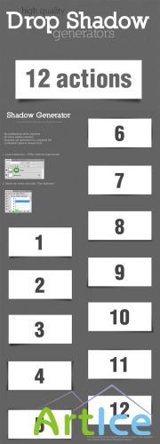 Designtnt - Drop Shadow Generator Photoshop Actions