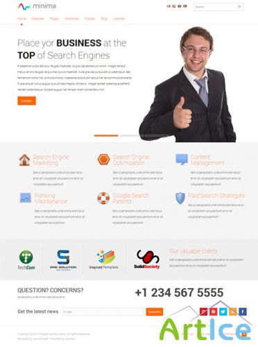 JoomShaper - Shaper Minima - Joomla 2.0-3.0 Business Template
