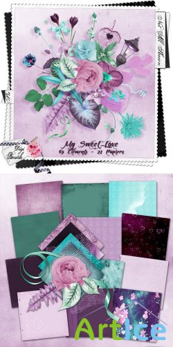 Scrap Set - My Sweet Love PNG and JPG Files