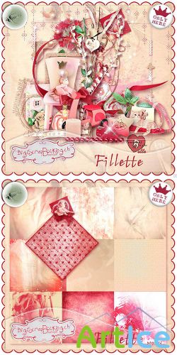 Scrap Set - Fillette PNG and JPG Files