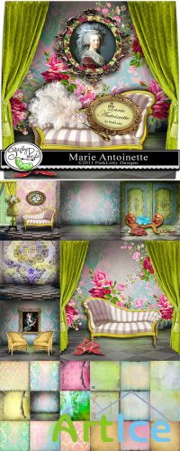 Scrap Set - Marie Antoinette PNG and JPG Files