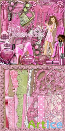 Scrap Set - Glamour Starlet PNG and JPG Files