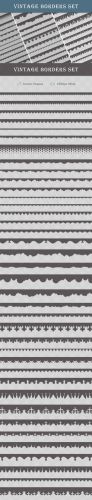 Designtnt - Vintage PS Borders Set 1