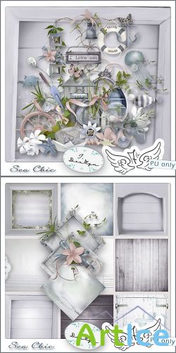 Scrap Set - Sea Chic PNG and JPG Files