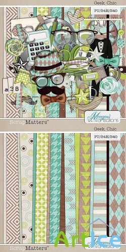 Scrap Set - Geek Chic PNG and JPG Files