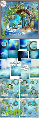 Scrap Set - Enchanted Sea PNG and JPG Files