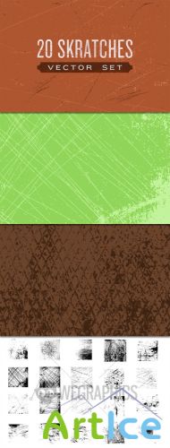 WeGraphics - 20 Scratches Vector Set