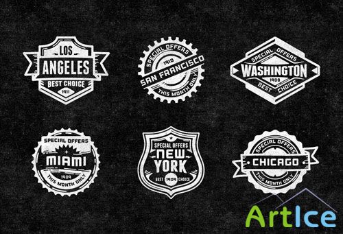 Pixeden - Promo Vector Retro Badges Vol2