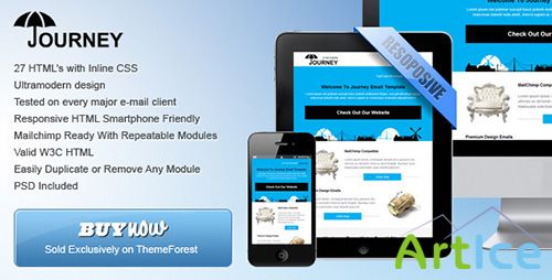 ThemeForest - 'Journey' - Ultramodern Email Template - RIP