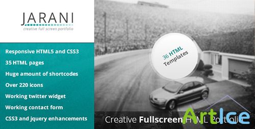 ThemeForest - Jarani - Creative Full Screen Portfolio HTML - RIP