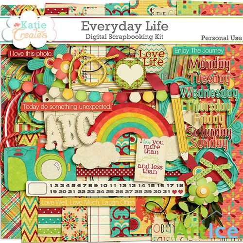 Scrap Set - Everyday Life PNG and JPG Files