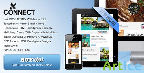 ThemeForest - Connect - Professional Responsive Email Template - RIP