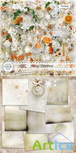 Scrap Set - Happy Christmas PNG and JPG Files