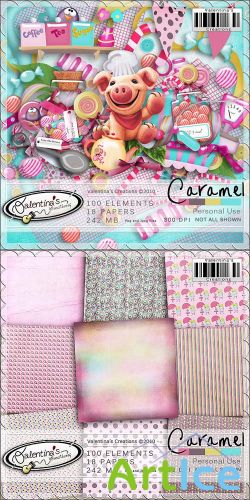 Scrap Set - Caramel PNG and JPG Files