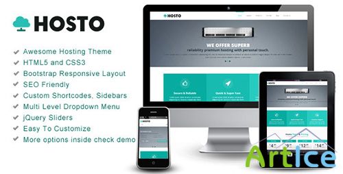 ThemeForest - Hosto - Bootstrap Responsive HTML Template - RIP