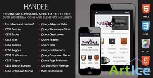 ThemeForest - Handee - Mobile & Tablet Responsive Template - RIP