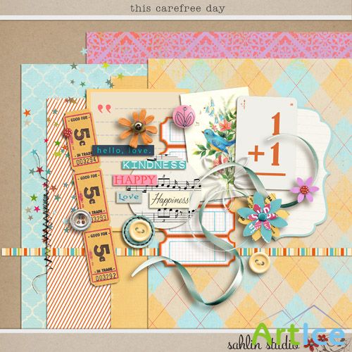 Scrap Set - This Carefree Day PNG and JPG Files