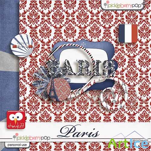 Scrap Kit - Paris PNG and JPG Files