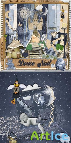 Scrap Set - Douce Nuit PNG and JPG Files
