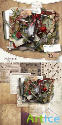 Scrap Set - Old Moments PNG and JPG Files