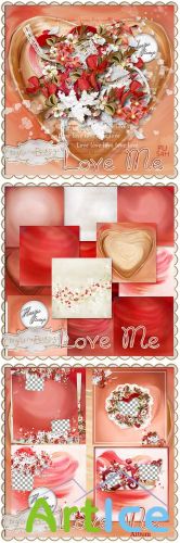 Scrap Set - Love Me PNG and JPG Files