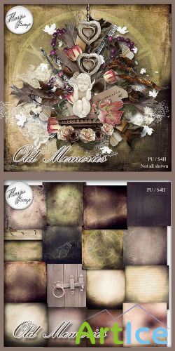 Scrap Kit - Old Memories PNG and JPG Files