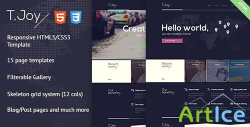 ThemeForest - T.Joy - Flat Multipurpose HTML Template - RIP
