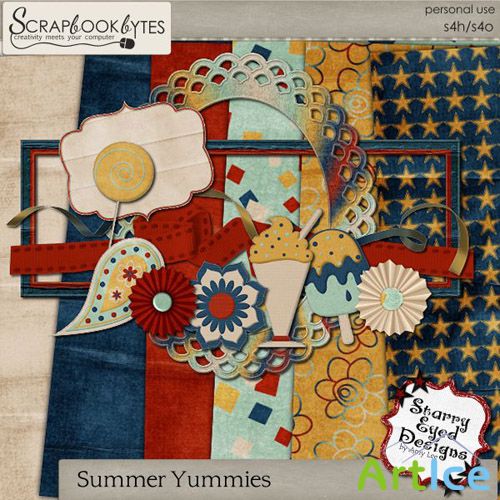 Scrap Set - Summer Yummies PNG and JPG Files