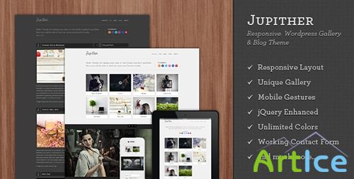 ThemeForest - Jupither - Responsive Wordpress Gallery & Blog