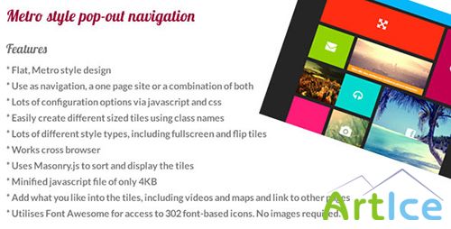 CodeCanyon - Metro Style Pop-Out Navigation menu - RIP