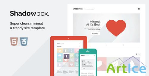 ThemeForest - ShadowBox - Super Minimal HTML5 Template - RIP