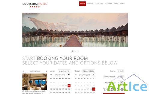WrapBootstrap - Bootstrap Hotel