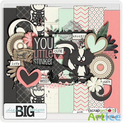 Scrap Set - Little Stinker PNG and JPG Files