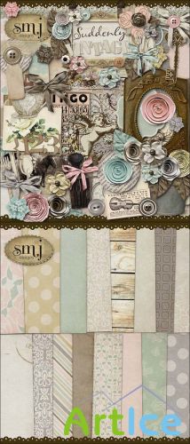 Scrap Set - Suddenly Vintage PNG and JPG Files