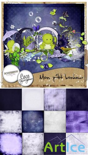 Scrap Set - Mon Ptit Bonheur PNG and JPG Files