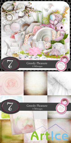 Scrap Kit - Greedy Pleasure PNG and JPG Files