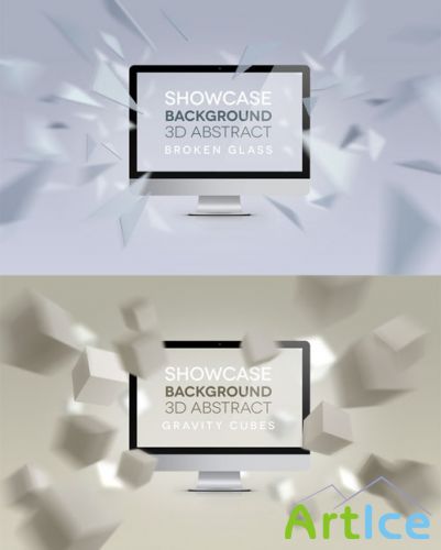 Pixeden - 3D Display Abstract Backgrounds