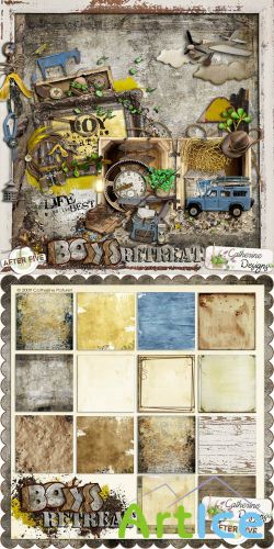 Scrap Set - Boys Retreat PNG and JPG Files