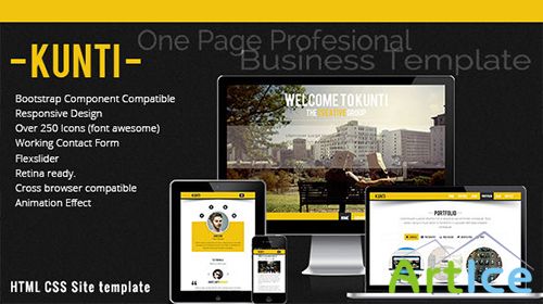 Mojo-Theme - Kunti - One Page Responsive HTML - RIP