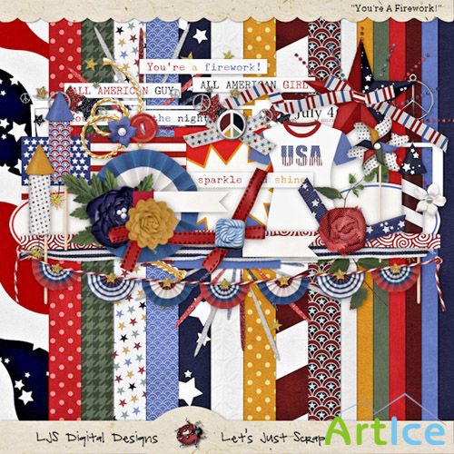 Scrap Set - You're A Firework PNG and JPG Files