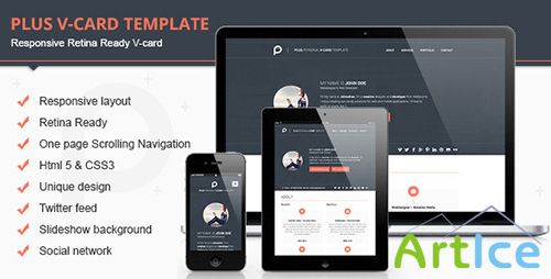 ThemeForest - Plus Responsive Retina Ready V-card Template - RIP