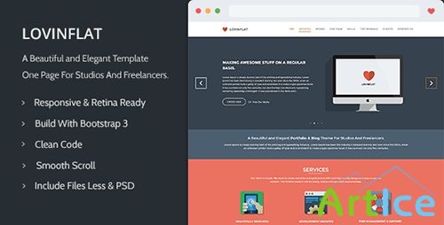 ThemeForest - Lovinflat - One Page Bootstrap 3 - RIP