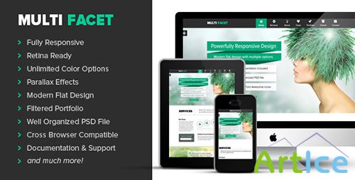 ThemeForest - MultiFacet - Responsive One Page Template - RIP