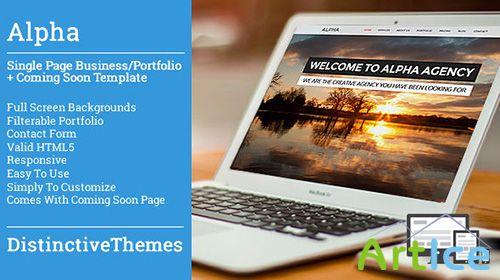 Mojo-Theme - Alpha - One Page Portfolio - Business - Coming Soon - RIP