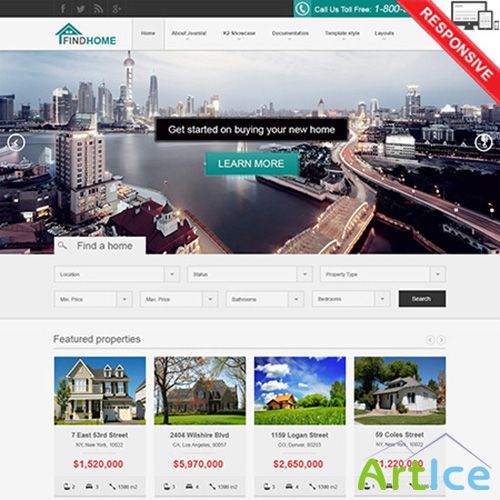 VTem - VT FindHome - Template for Joomla 2.5 - 3.x