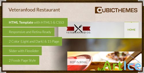 ThemeForest - Veteranfood Handcrafted Restaurant - RIP