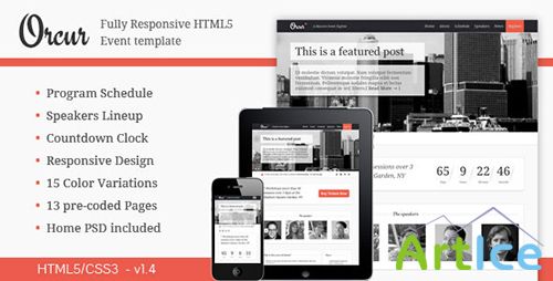 ThemeForest - Orcur - Multi-purpose event, Responsive Template - FULL