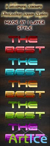 5 Different Colours Gaming Photoshop Styles