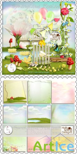 Scrap Set - Springtime Festival PNG and JPG Files