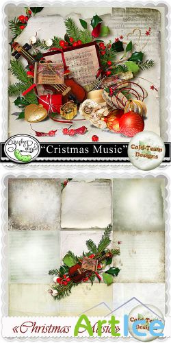 Scrap Set - ''Cristmas Music'' PNG and JPG Files